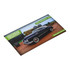 A rectangular fridge magnet featuring a 1948 Buick on a gravel road, with green branding elements.