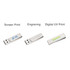 A metal clip flash drive in silver, featuring options for screen printing, engraving, and digital UV printing.