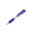 A blue ballpoint pen with a flash drive integrated into the design, featuring a logo on the body.