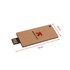 A brown eco-friendly card flash drive with a USB connector. It features a logo and has dimensions of 75mm by 30mm.