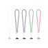 A collection of five 60W 4-in-1 charging phone lanyards in white, black, navy, green, and pink, featuring a branded clip.
