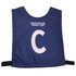 A navy blue netball bib featuring a large white letter "C" and a logo for South Adelaide Netball Club.