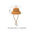 A bucket hat silicone straw cover in orange with dimensions labelled, designed to fit straws with a 1 cm diameter.