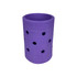 A purple EVA Holes Stubby holder with multiple circular cutouts, designed to fit drink bottles.