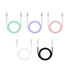 A collection of five charging cables in mint green, lavender, soft pink, white, and black, featuring connectors at both ends.