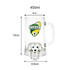 A beer glass with a custom spinner toy featuring a soccer ball design, transparent and 450ml capacity.