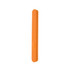 An orange sponge straight shape nail file with a smooth finish, featuring a simple design.