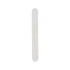 A straight shape nail file in a light grey colour, featuring a textured surface and a smooth edge.