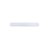 A white nail file with a smooth surface and rounded ends, featuring a branding logo.
