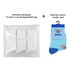 A biodegradable bag containing 12 pairs of woven socks, featuring a blue colour scheme and a koala design on one pair.