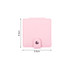 A pink square folding pocket mirror with a snap closure, featuring dimensions of 8.5 cm by 8.5 cm.