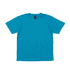 A turquoise essential tee with a round neck and short sleeves. Features a brand logo on the inside label.