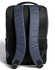 A navy and black backpack with padded straps and a mesh back for comfort. It features a logo on the front.
