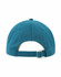 A teal cotton twill unstructured cap with a rear strap and a logo on the back.