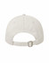 A cotton twill unstructured cap in cream, featuring a rear adjustable strap and a logo on the back.