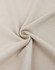 A close-up of light beige fabric, showcasing a textured cotton/poly pique weave. The fabric is folded in a spiral pattern.