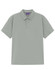 A light grey polo shirt with a collar and short sleeves, featuring a logo on the chest.