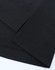 A close-up of a black men's polo shirt, featuring folded sleeves and a smooth fabric texture.