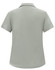 A short-sleeved polo shirt in a muted grey colour, featuring a collar and a simple design with a logo.