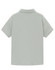 A light grey short-sleeved polo shirt with a collar, featuring a logo on the back.