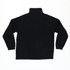 A black polar fleece 1/4 zip jumper with long sleeves and a high collar, featuring a branding logo.