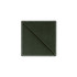 A dark green PU bookmark with a stitched edge. It has a smooth finish and is shaped in a square format.