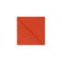 An orange PU bookmark with white stitching around the edges, featuring a folded corner design.