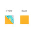 A full colour PU bookmark featuring a vibrant front design and a solid yellow back. Includes branding.