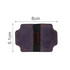 A purple magnetic bookmark with a pen clip is displayed, featuring a stitched design and elastic band in the centre.
