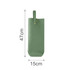 A drink bottle bag in elegant green PU leather, featuring a top handle and gold accents.