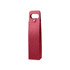 A drink bottle bag in a stylish red colour, featuring a handle and a snap closure. It has a sleek, textured design.