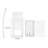A square aluminium luggage tag in silver, featuring a clear window and an attached metal loop for fastening.