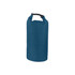 A blue Oxford cloth dry bag with a secure buckle closure at the top and a textured surface.