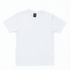 A white youth tee shirt featuring a label and no additional graphics or designs.