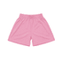 Youth Core Shorts in a vibrant pink colour, featuring an elastic waistband and a simple design.