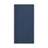 A dark blue sports towel features a smooth texture and includes a logo.