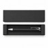 A black gel ink pen with a silver clip, presented in a black box without additional markings.