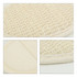 A natural, cream-coloured cotton linen bath sponge pad with a textured surface and soft edges, featuring a branding logo.