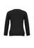A women's black 2-way zip cardigan with long sleeves and a fitted design. The back view features a smooth, seamless finish.