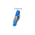 A blue 10-in-1 multi-function camping flatware utensil featuring a fork, knife, and bottle opener, with a branding logo.