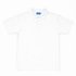 A white polo shirt featuring a collar and button placket, with a logo on the inside neck.