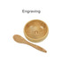 A bamboo facial mask bowl set featuring a round bowl and a matching wooden spoon, both made of natural bamboo.