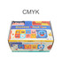 A promotional box featuring multi-coloured emoji designs, labelled as "Curious Blind Box" with a logo.