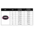 A table displaying sizes, internal diameters, and circumferences for NFC Carbon Fiber Rings in black.