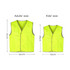 Hi-Vis reflective trim safety vests in bright yellow, available in adults' and kids' sizes. Each vest features a Velcro placket.