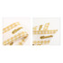 A satin narrow scarf featuring a yellow and white checkered pattern with a gold logo.