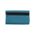 A small teal neoprene pencil pouch with a zippered closure and a simple design.
