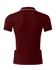 A maroon men's polo shirt featuring white side panels and a collar. The shirt has a logo on it.