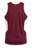 A maroon singlet with white side panels and a logo on the back.