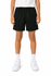 Black sports shorts for kids, featuring an elastic waistband and a subtle logo on the side.